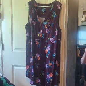 Torrid Sleeveless Blue and Red Sundress